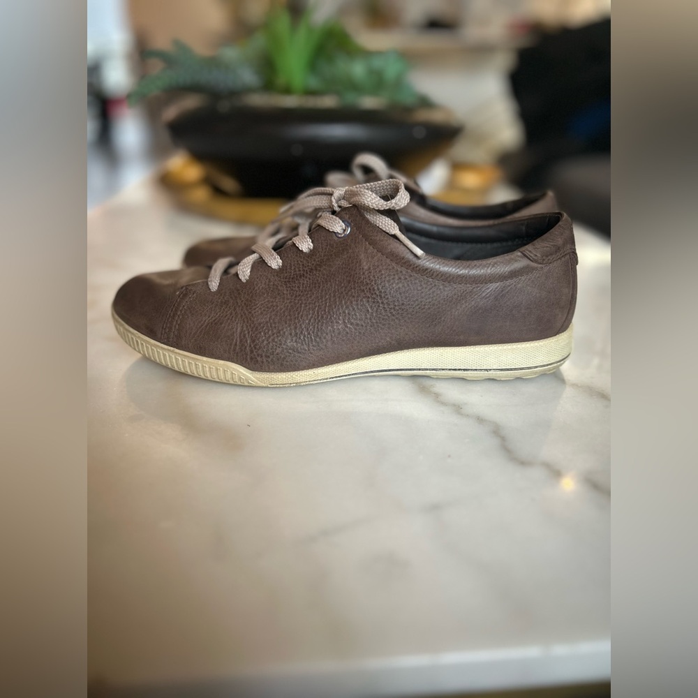 ECCO Brown Leather Sneakers Size EU 41